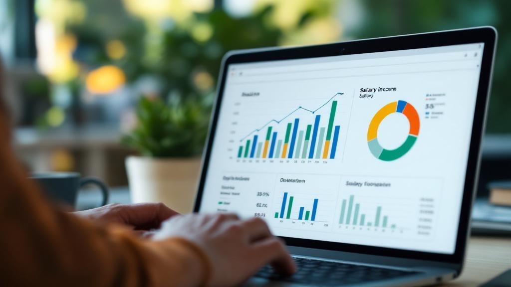 Gráfica comparativa de salario remoto vs local en LATAM sobre pantalla de computadora